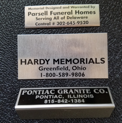 annodized aluminum sterling silver monument name plate annodized aluminum monument name plate in sterling silver